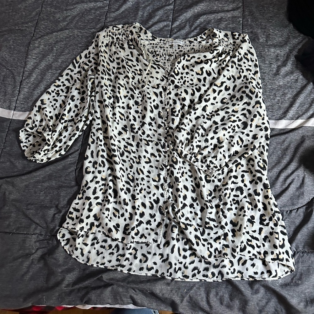 1X Leopard Blouse